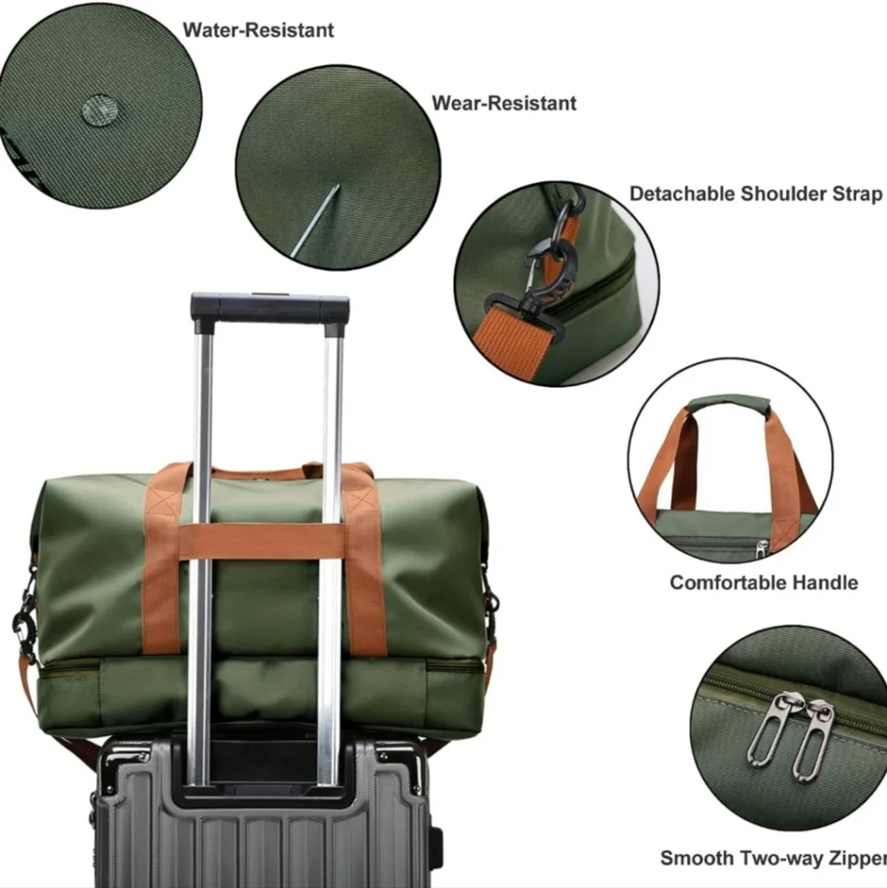 NEW Green Duffle Bag